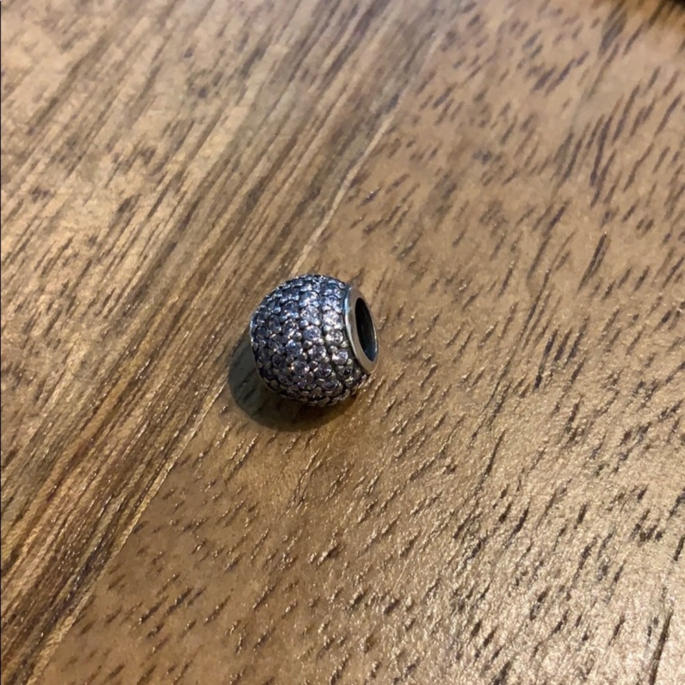 Clear pave Pandora charm